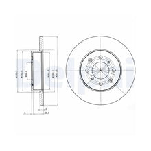 Discuri Frana Delphi pentru MG Zr/Zs, Rover 200 Cupe/200/25/400/45 - BG3262