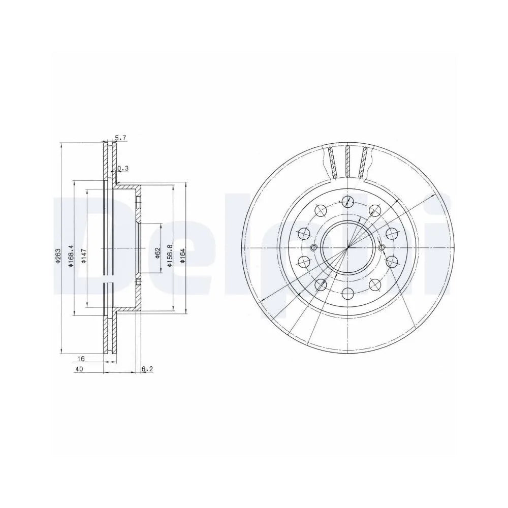 Discuri Frana Delphi pentru Toyota Mr2 - BG3268