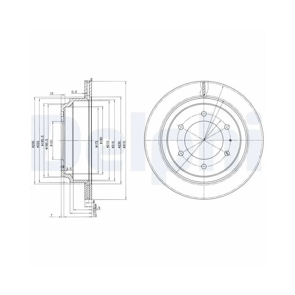 Discuri Frana Delphi pentru Isuzu Trooper, Opel Frontera A/Frontera B/Monterey A/Monterey B - BG3353