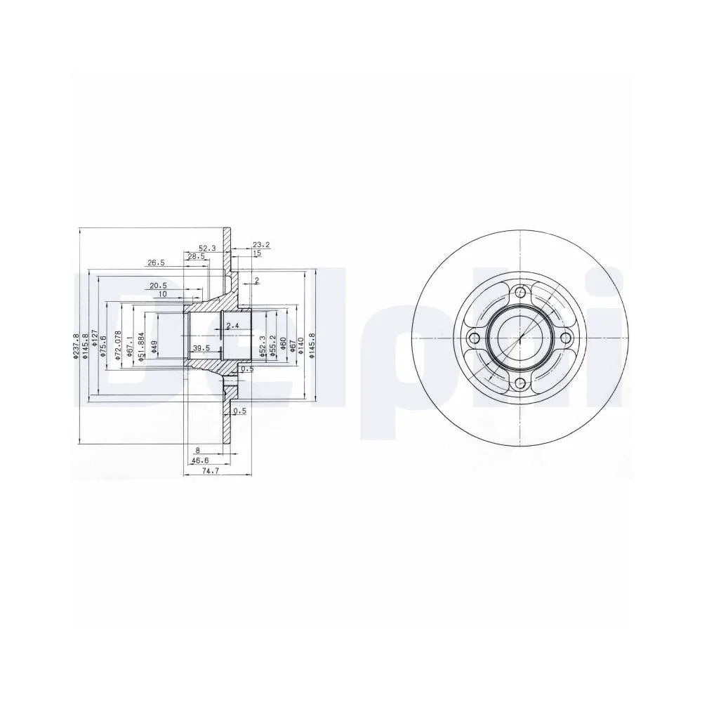 Discuri Frana Delphi pentru Renault Clio - BG3360