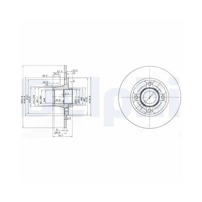 Discuri Frana Delphi pentru Renault Clio - BG3360