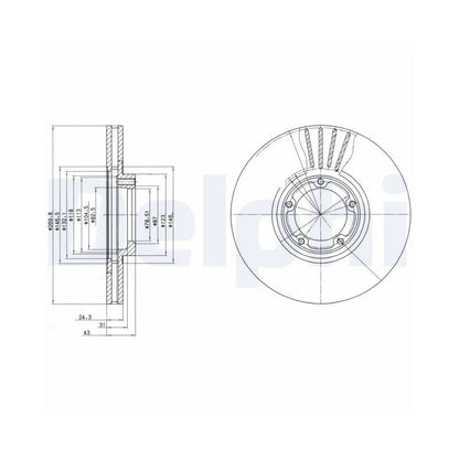 Discuri Frana Delphi pentru Ford Transit Bus/Transit/Transit Platou/Transit Tourneo - BG3366