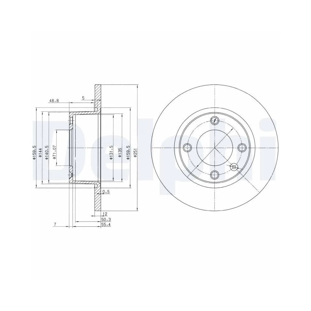 Discuri Frana Delphi pentru Citroen Xantia - BG3367
