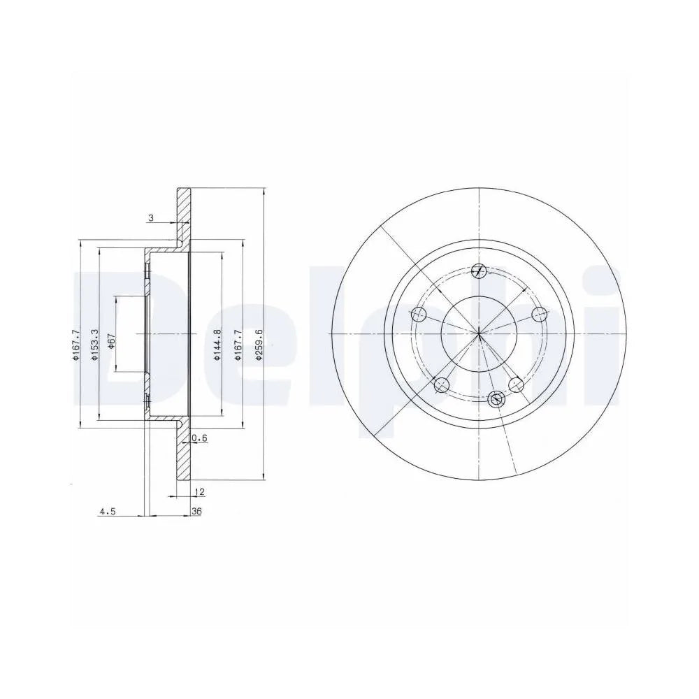 Discuri Frana Delphi pentru Mercedes-Benz A Class - BG3394