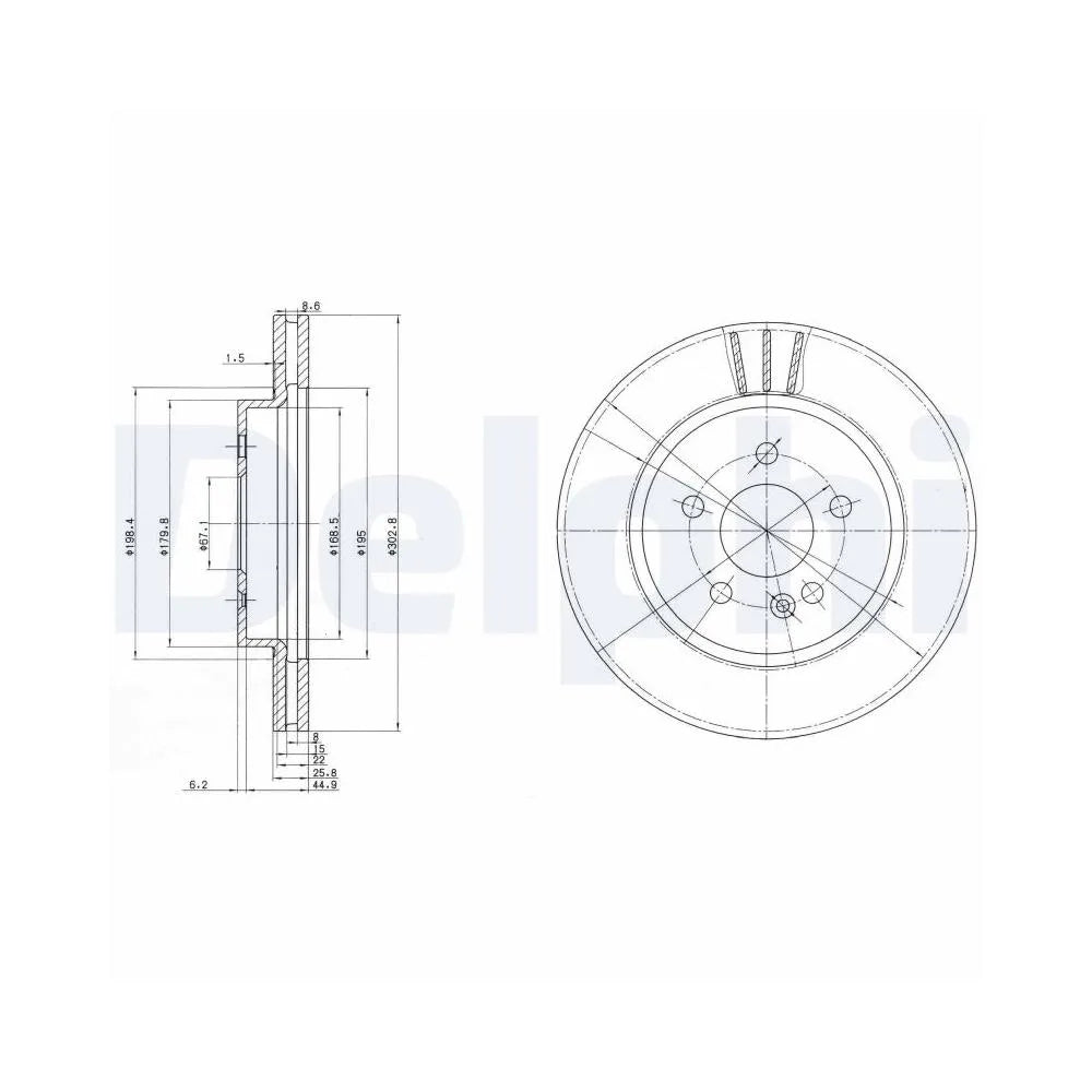 Discuri Frana Delphi pentru Mercedes-Benz M Class - BG3397