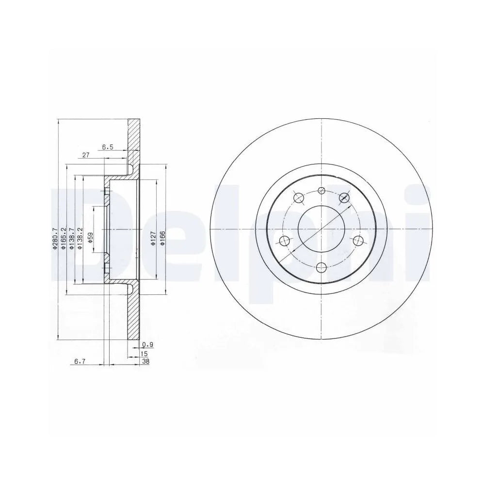 Discuri Frana Delphi pentru Alfa Romeo 147/156/156 Sportwagon - BG3420