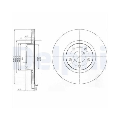 Discuri Frana Delphi pentru Alfa Romeo 147/156/156 Sportwagon - BG3420