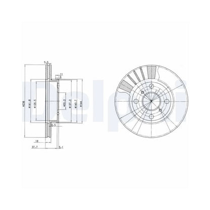 Discuri Frana Delphi pentru Toyota Paseo/Paseo Cupe/Starlet - BG3424