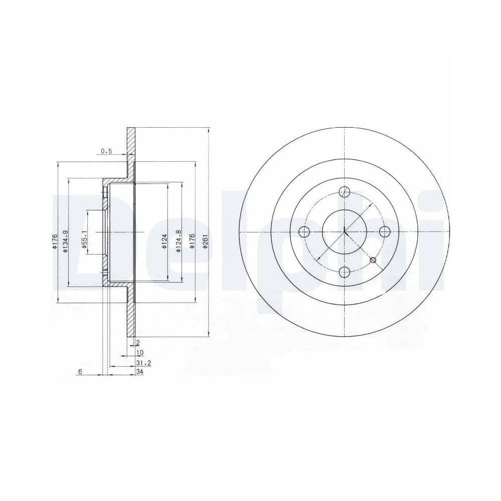 Discuri Frana Delphi pentru Mazda 323 F/323 S - BG3556