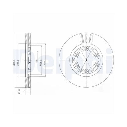 Discuri Frana Delphi pentru Ford Ranger, Mazda B Serie/B Serie Platou/Bt 50 Pick Up - BG3559