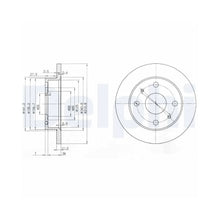 Discuri Frana Delphi pentru Daihatsu Cuore/Trevis - BG3561