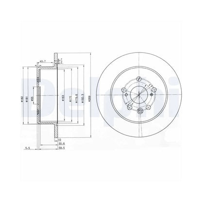 Discuri Frana Delphi pentru Toyota Carina E/Celica/Celica Cupe - BG3583