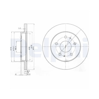 Discuri Frana Delphi pentru Daihatsu Terios - BG3607
