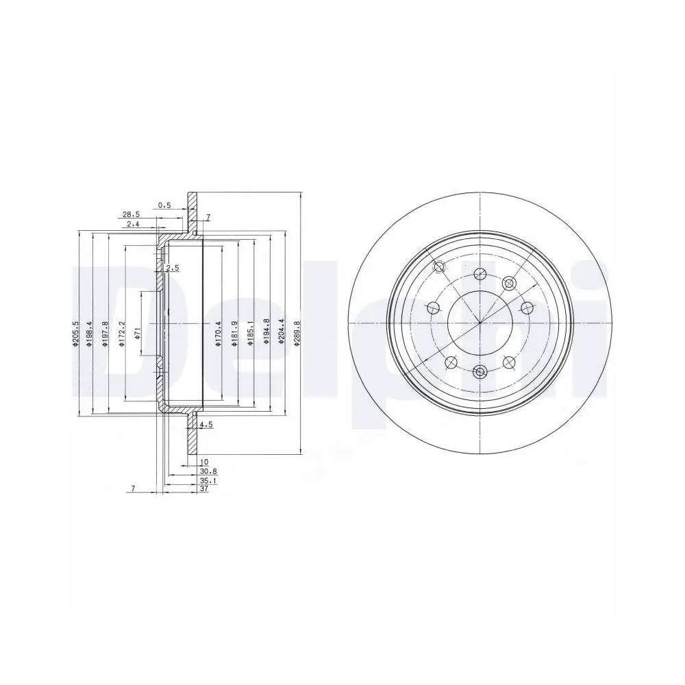 Discuri Frana Delphi pentru Peugeot 607 - BG3684