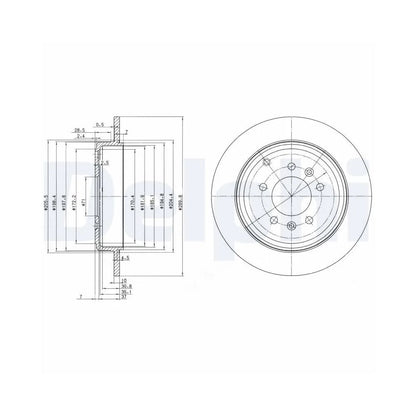 Discuri Frana Delphi pentru Peugeot 607 - BG3684