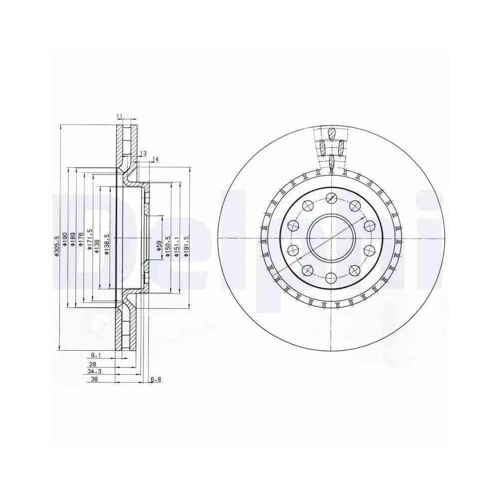 Discuri Frana Delphi pentru Lancia Thesis - BG3723