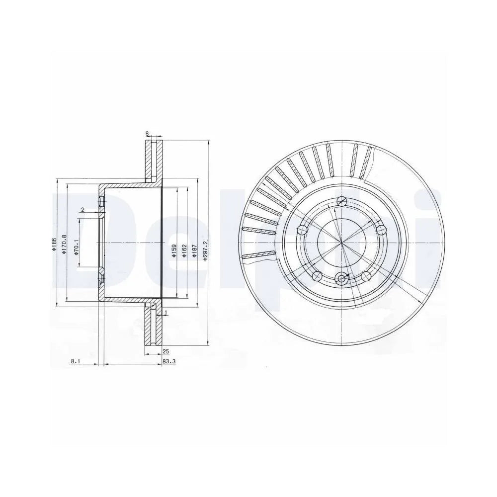 Discuri Frana Delphi pentru Land Rover Discovery - BG3737C