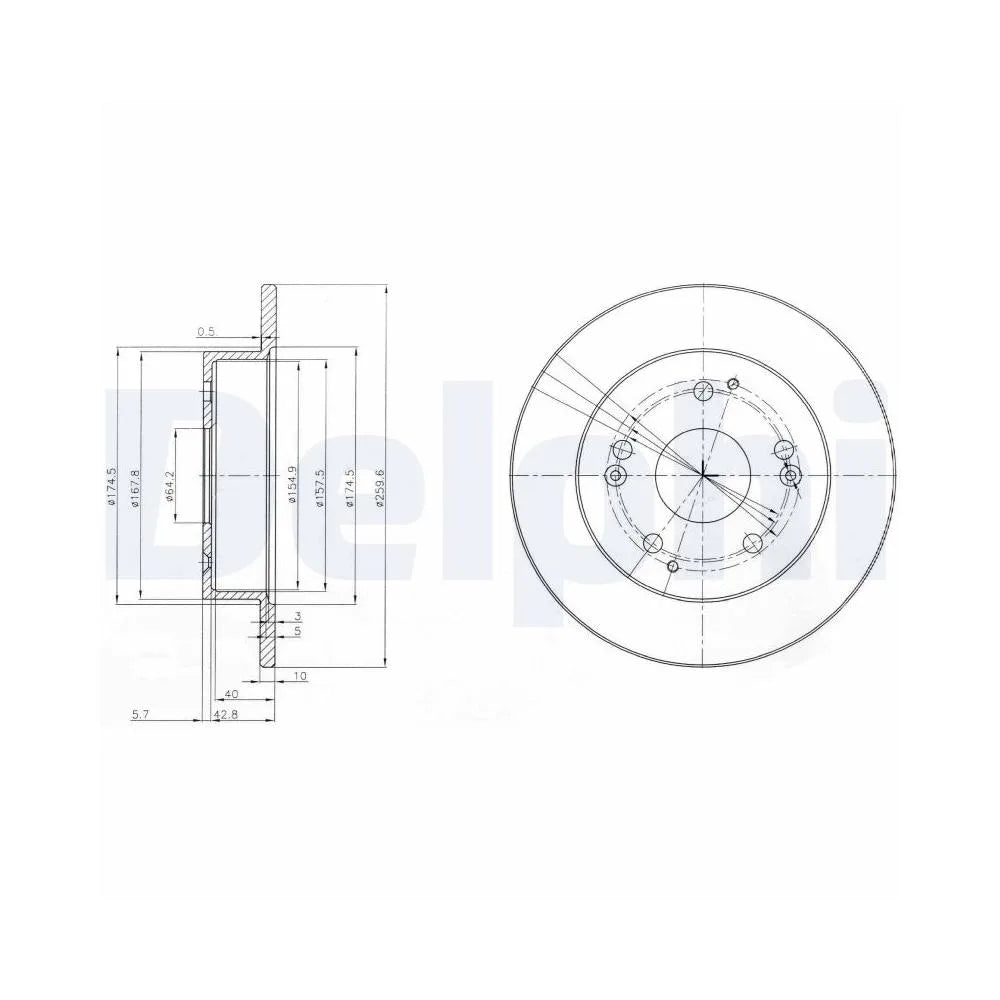 Discuri Frana Delphi pentru Honda Civic - BG3746