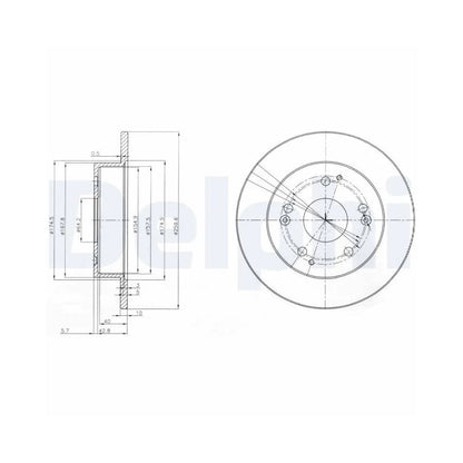 Discuri Frana Delphi pentru Honda Civic - BG3746