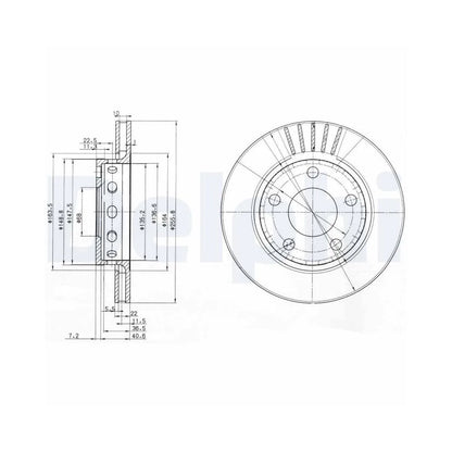 Discuri Frana Delphi pentru Audi A4, Volkswagen Passat - BG3785