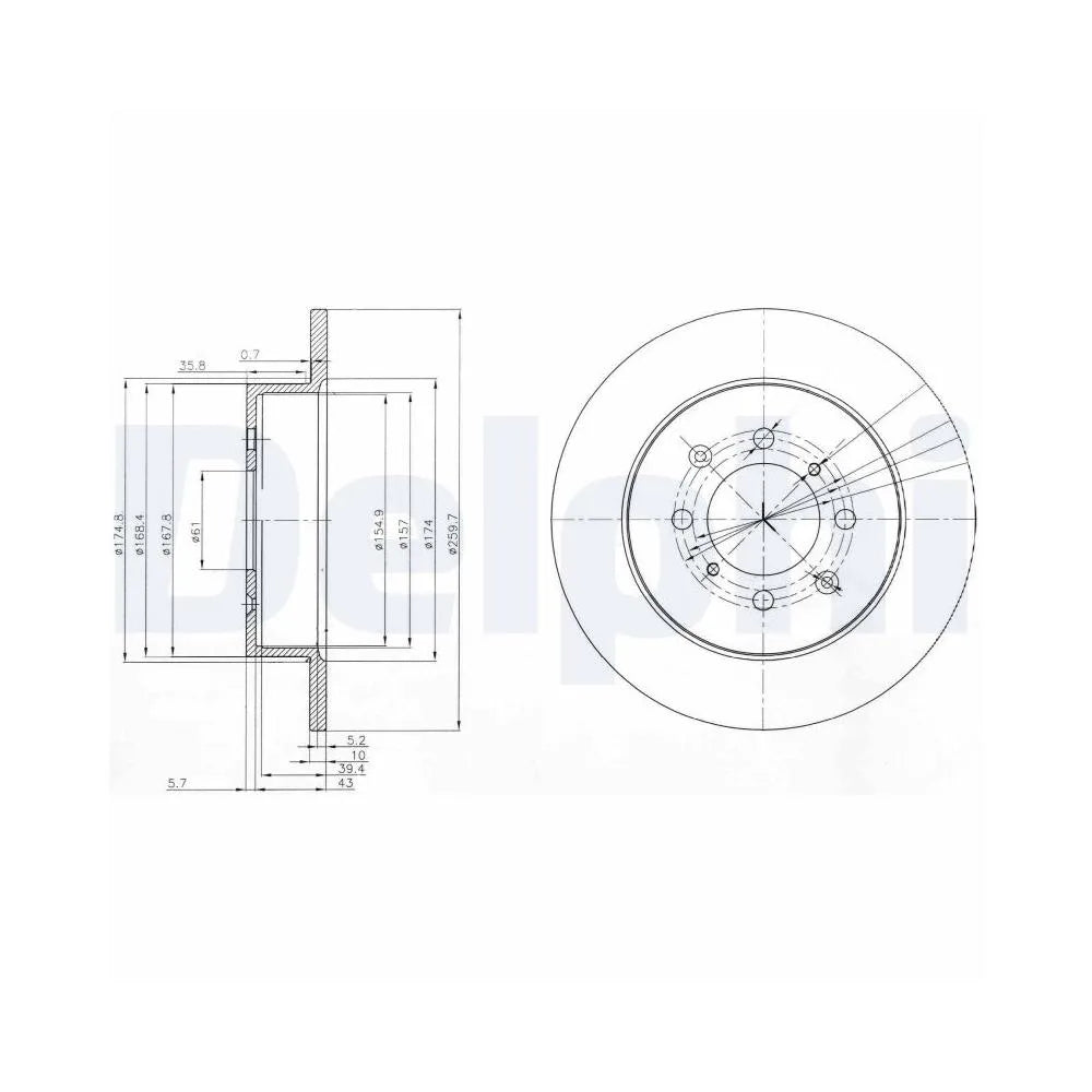 Discuri Frana Delphi pentru Honda Civic, MG Zr/Zs - BG3793