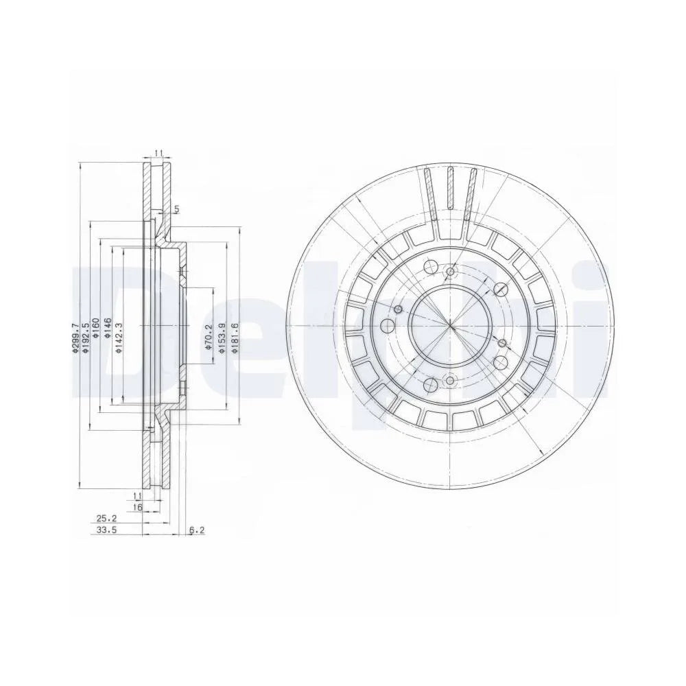 Discuri Frana Delphi pentru Honda S2000 - BG3796