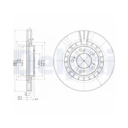 Discuri Frana Delphi pentru Honda S2000 - BG3796
