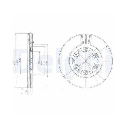 Discuri Frana Delphi pentru Ford Ranger, Mazda B Serie - BG3809