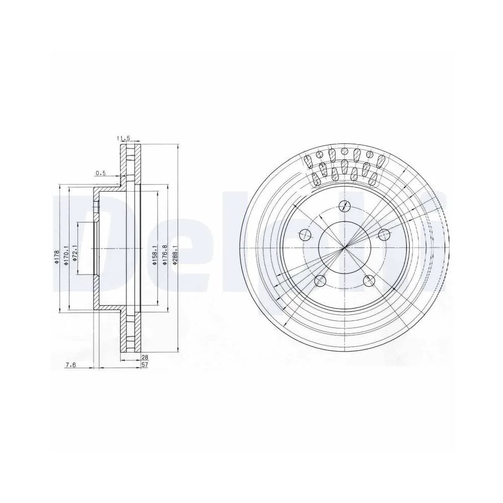 Discuri Frana Delphi pentru Jeep Cherokee - BG3846