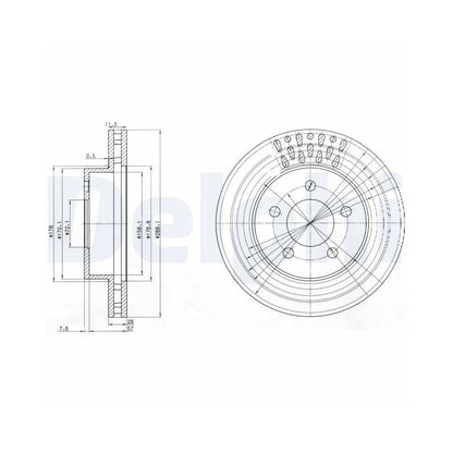 Discuri Frana Delphi pentru Jeep Cherokee - BG3846