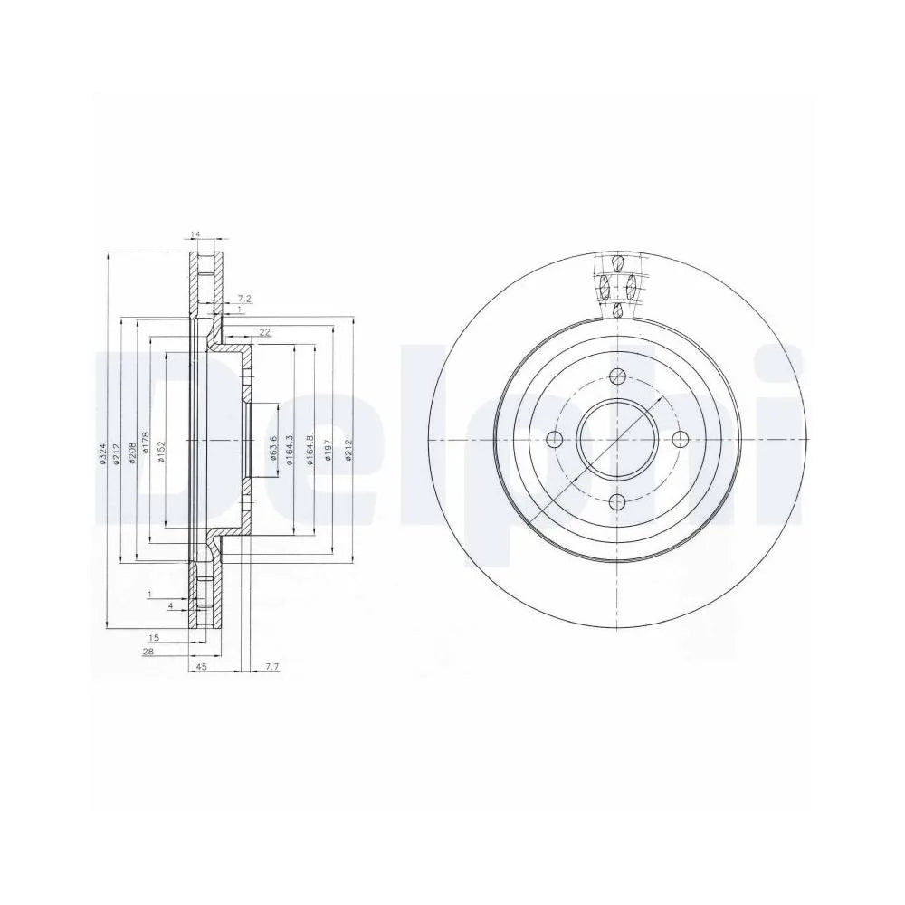 Discuri Frana Delphi pentru Ford Focus - BG3852