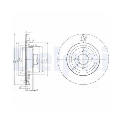 Discuri Frana Delphi pentru Ford Focus - BG3852