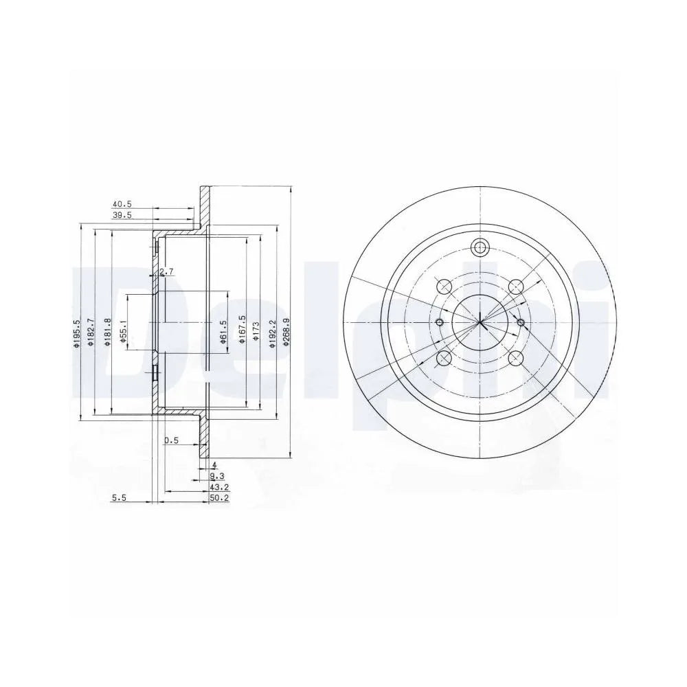 Discuri Frana Delphi pentru Toyota Corolla/Highlander/Prius/Yaris - BG3867