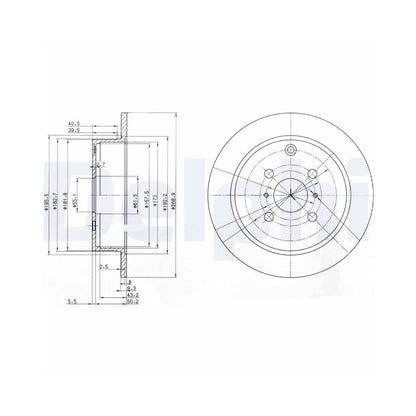 Discuri Frana Delphi pentru Toyota Corolla/Highlander/Prius/Yaris - BG3867