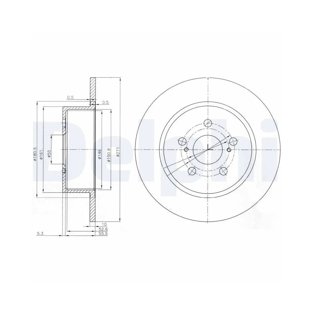 Discuri Frana Delphi pentru Toyota Avensis/Avensis Liftback - BG3922