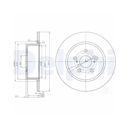 Discuri Frana Delphi pentru Toyota Avensis/Avensis Liftback - BG3922