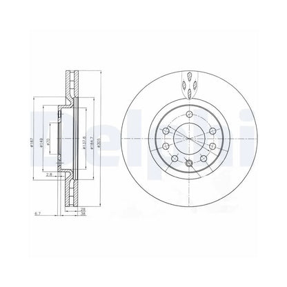 Discuri Frana Delphi pentru Fiat Croma - BG3963