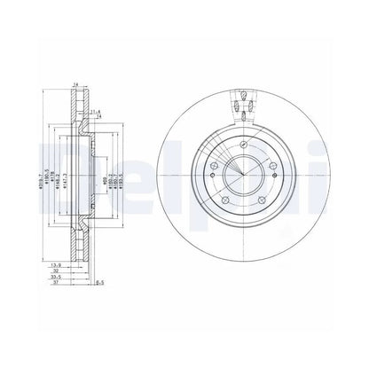 Discuri Frana Delphi pentru Mitsubishi Lancer - BG3988