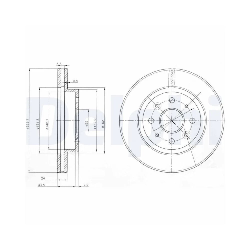 Discuri Frana Delphi pentru Kia Rio - BG4019