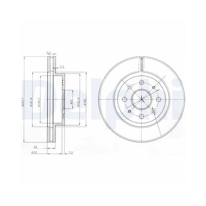 Discuri Frana Delphi pentru Kia Rio - BG4019