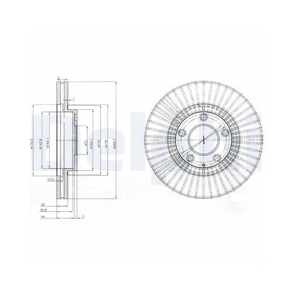 Discuri Frana Delphi pentru Mazda Mpv/Xedos 9 - BG4027