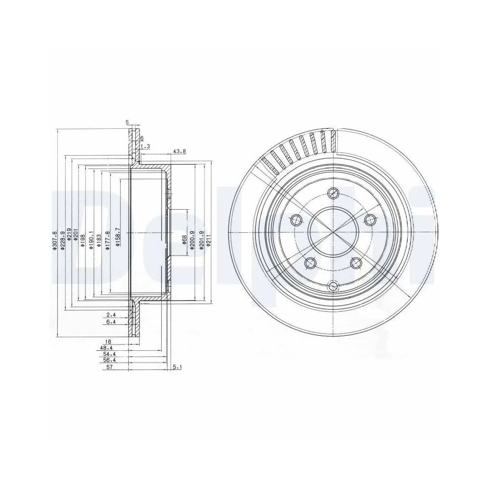 Discuri Frana Delphi pentru Infiniti Ex/Fx/G Cupe/G/M, Nissan Murano - BG4041