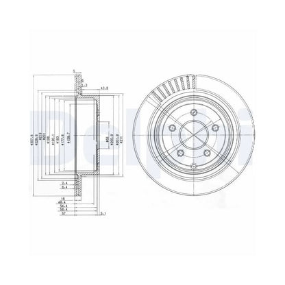 Discuri Frana Delphi pentru Infiniti Ex/Fx/G Cupe/G/M, Nissan Murano - BG4041
