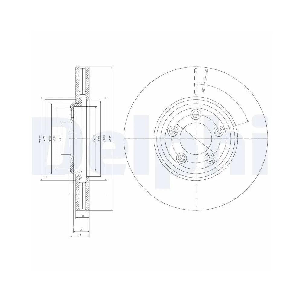 Discuri Frana Delphi pentru Daimler Super Eight, Jaguar S Type/Xj - BG4065