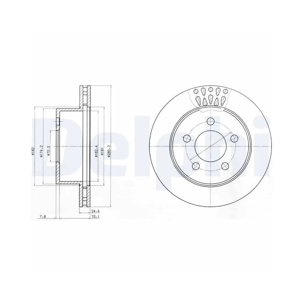 Discuri Frana Delphi pentru Jeep Cherokee/Wrangler - BG4103