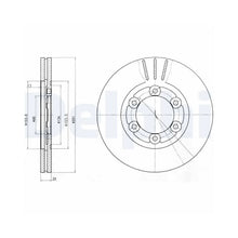 Discuri Frana Delphi pentru Kia Bongo Platou/K2500 Platou/K2700 - BG4104