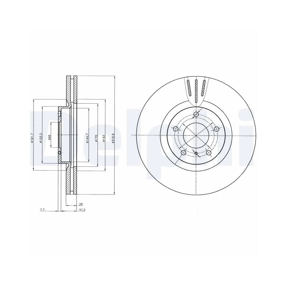 Discuri Frana Delphi pentru Infiniti Fx/G Cupe/G, Nissan Maxima/Murano - BG4107