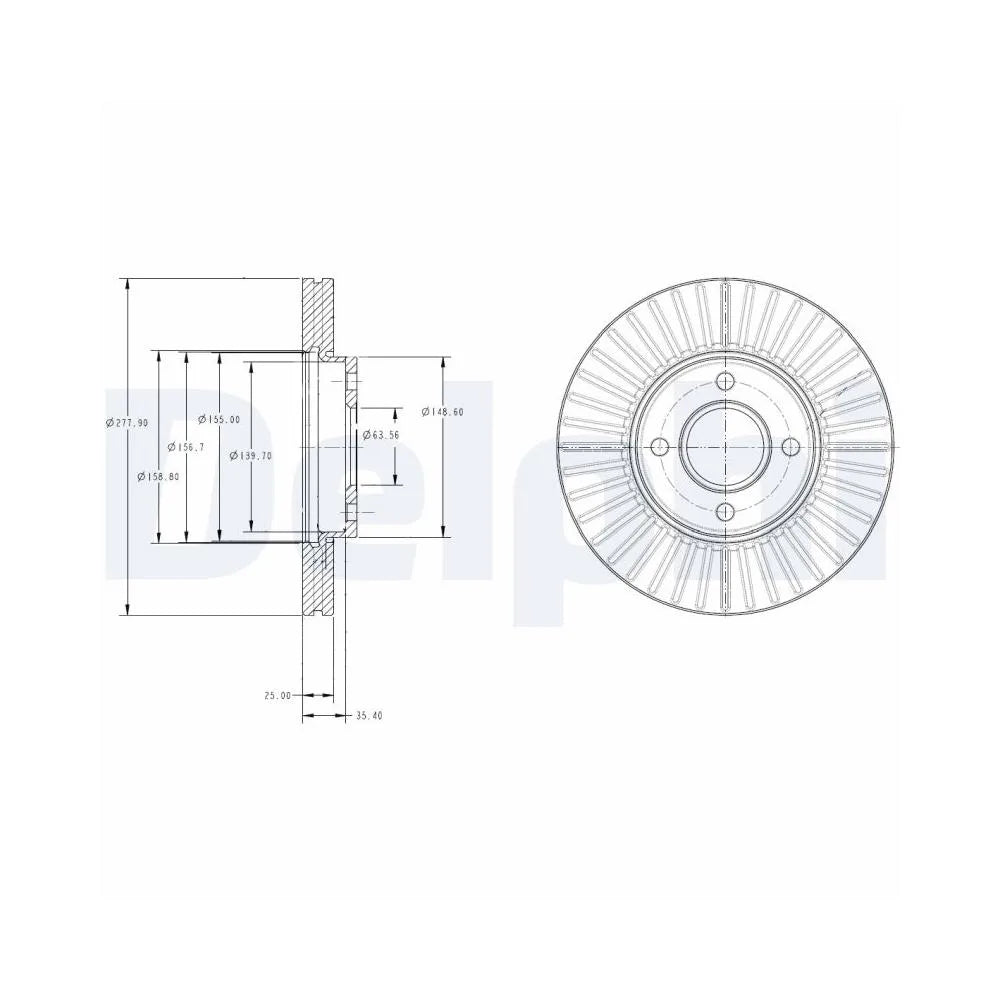 Discuri Frana Delphi pentru Ford Fiesta - BG4117