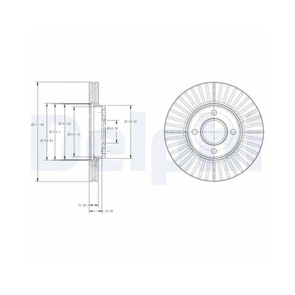 Discuri Frana Delphi pentru Ford Fiesta - BG4117