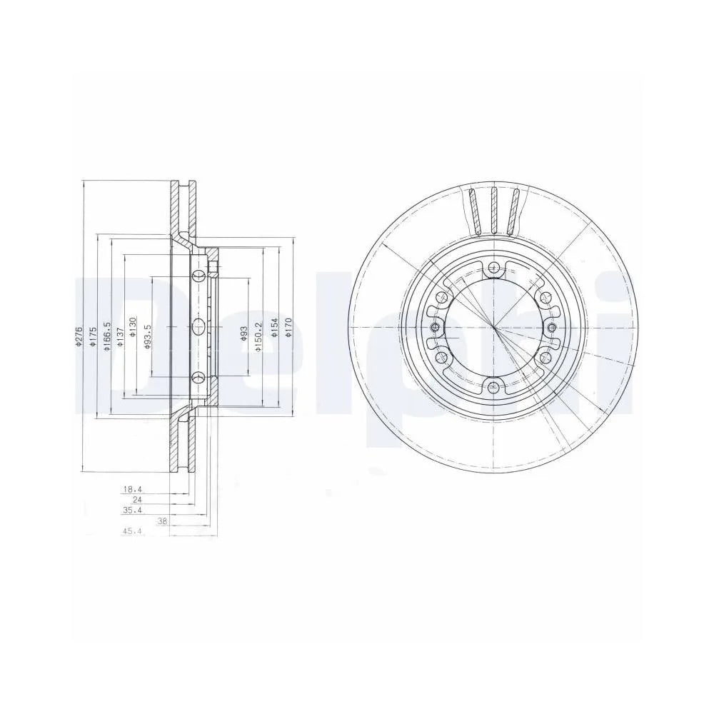 Discuri Frana Delphi pentru Hyundai H 1 Starex/H 1 - BG4132